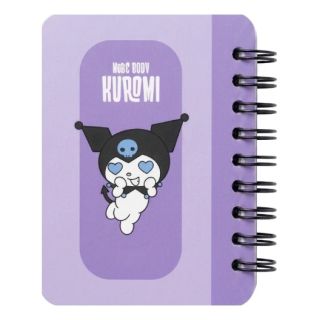 دفترچه یادداشت 80 برگ سیمی A7 جیبی طرح کرومی (kuromi) آبرنگ