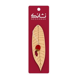 بوک مارک چوبی طرح برگ آرزوها برند نشانک