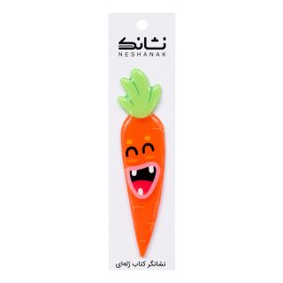 بوک مارک ژله ای دو رو طرح هویج شوخ برند نشانک