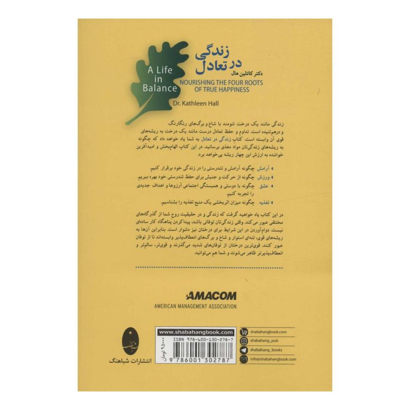 کتاب زندگی در تعادل اثر کاتلین هال انتشارات شباهنگ