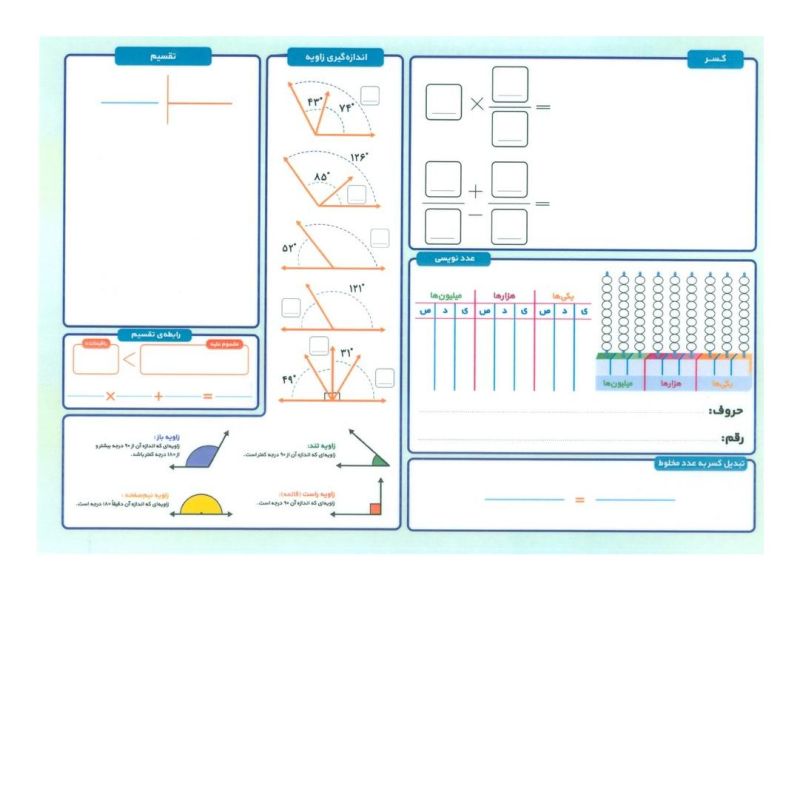 کتاب ریاضی چهارم دبستان A4 انتشارات اندیشه کهن