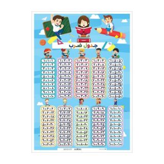 کتاب پوستر وایت بردی جدول ضرب (70*50) انتشارات اندیشه کهن