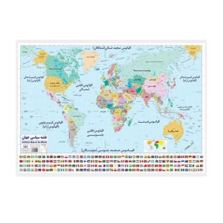 کتاب پوستر وایت  بردی نقشه سیاسی جهان (70*50) انتشارات اندیشه کهن