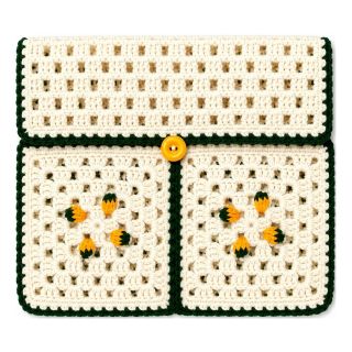 کیف کتاب قلاب بافی طرح باغ آفتاب