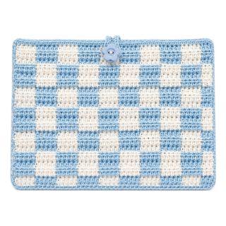 کیف کتاب قلاب بافی طرح رویای چهارخانه ای
