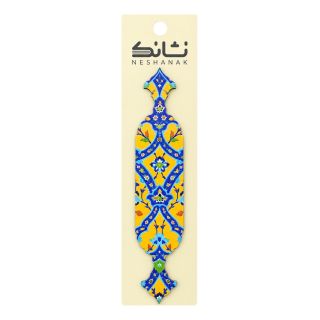 بوک مارک چوبی طرح رقص آبی خورشید برند نشانک